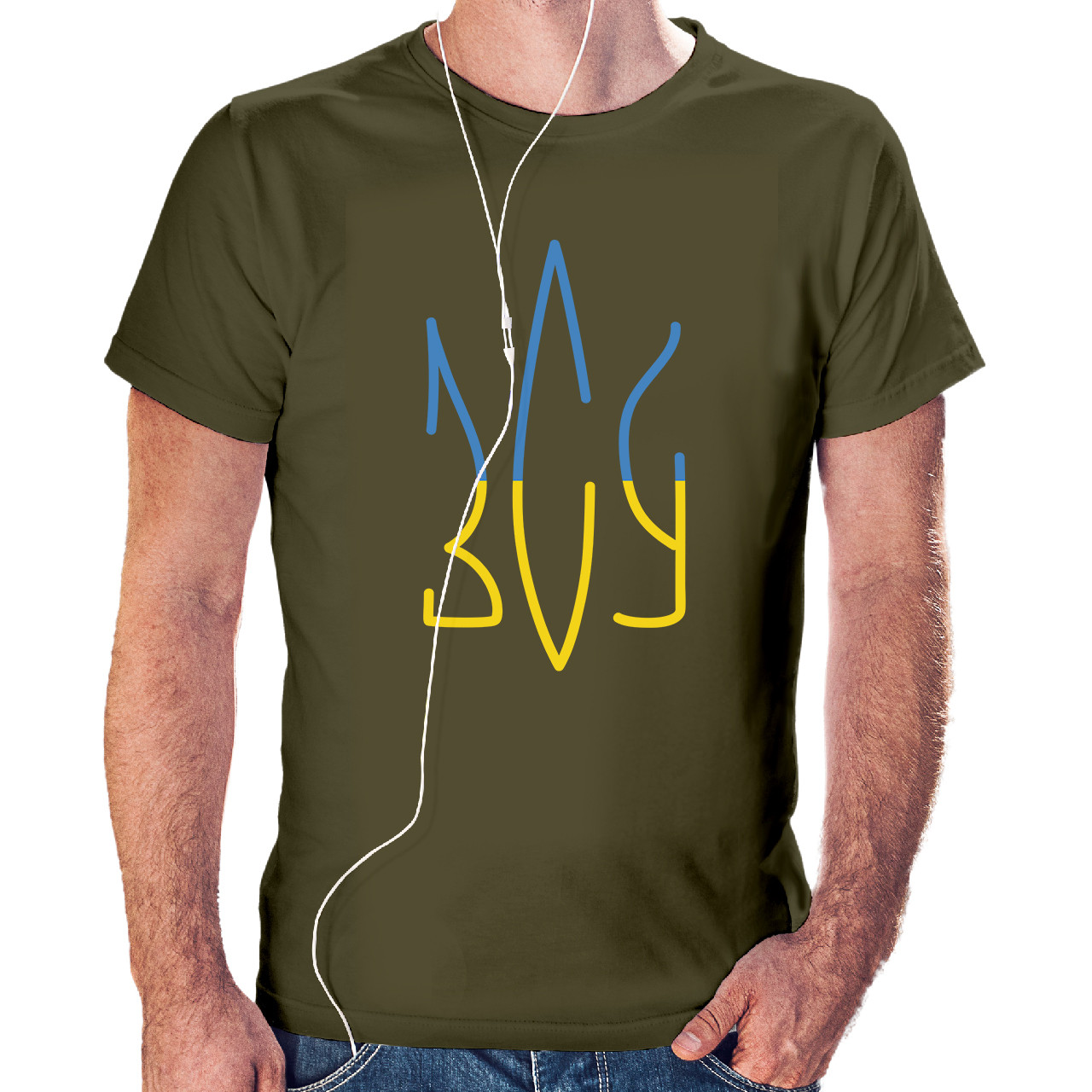 Футболка чоловіча ЗСУ Хакі (Army green)