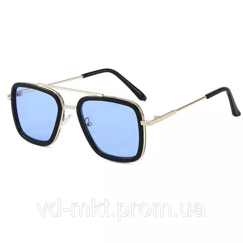 fell Seraph license Чоловічі окуляри Тоні Старка , сонцезахисні окуляри в ретро стилі ,  блакитні окуляри в сріблястій оправі, ціна 600 грн - Prom.ua (ID#1626047388)
