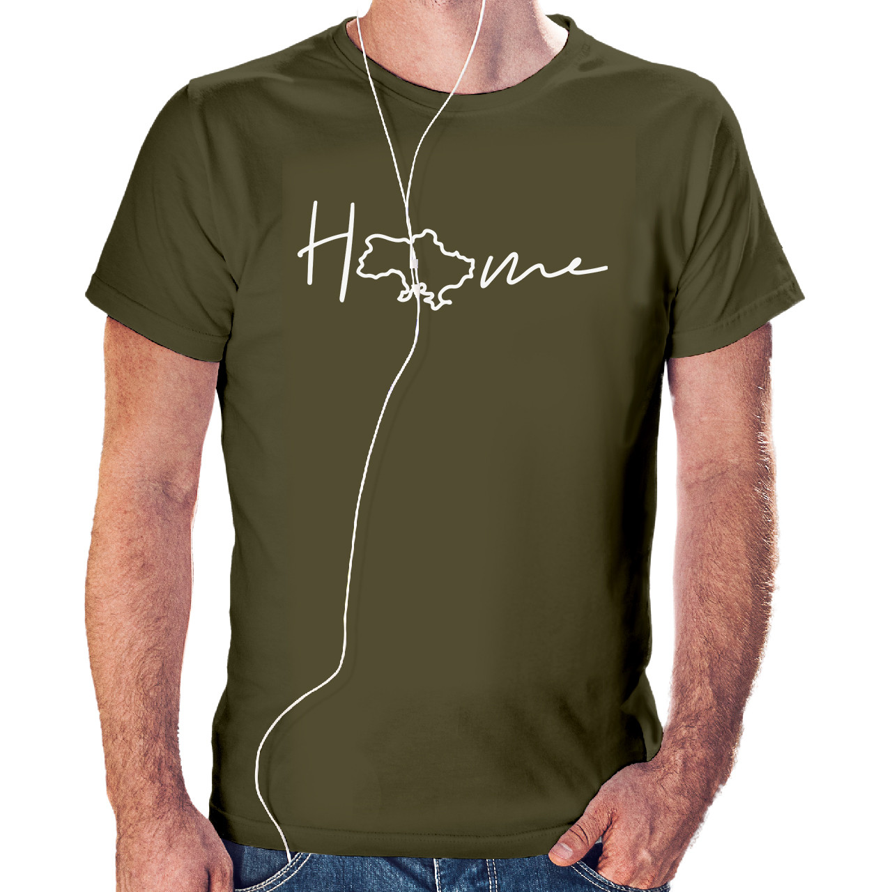 Футболка чоловіча Дім Хакі (Army green)