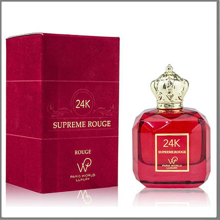 Paris World Luxury 24K Supreme Rouge парфумована вода 100 ml. (Париж Ворлд Люксорі 24К Суприм Руж), фото 1