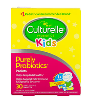 Culturelle, Kids, Purely Probiotics Для детей, пробиотик для ежедневного применения, без добавок, 30 пакетиков