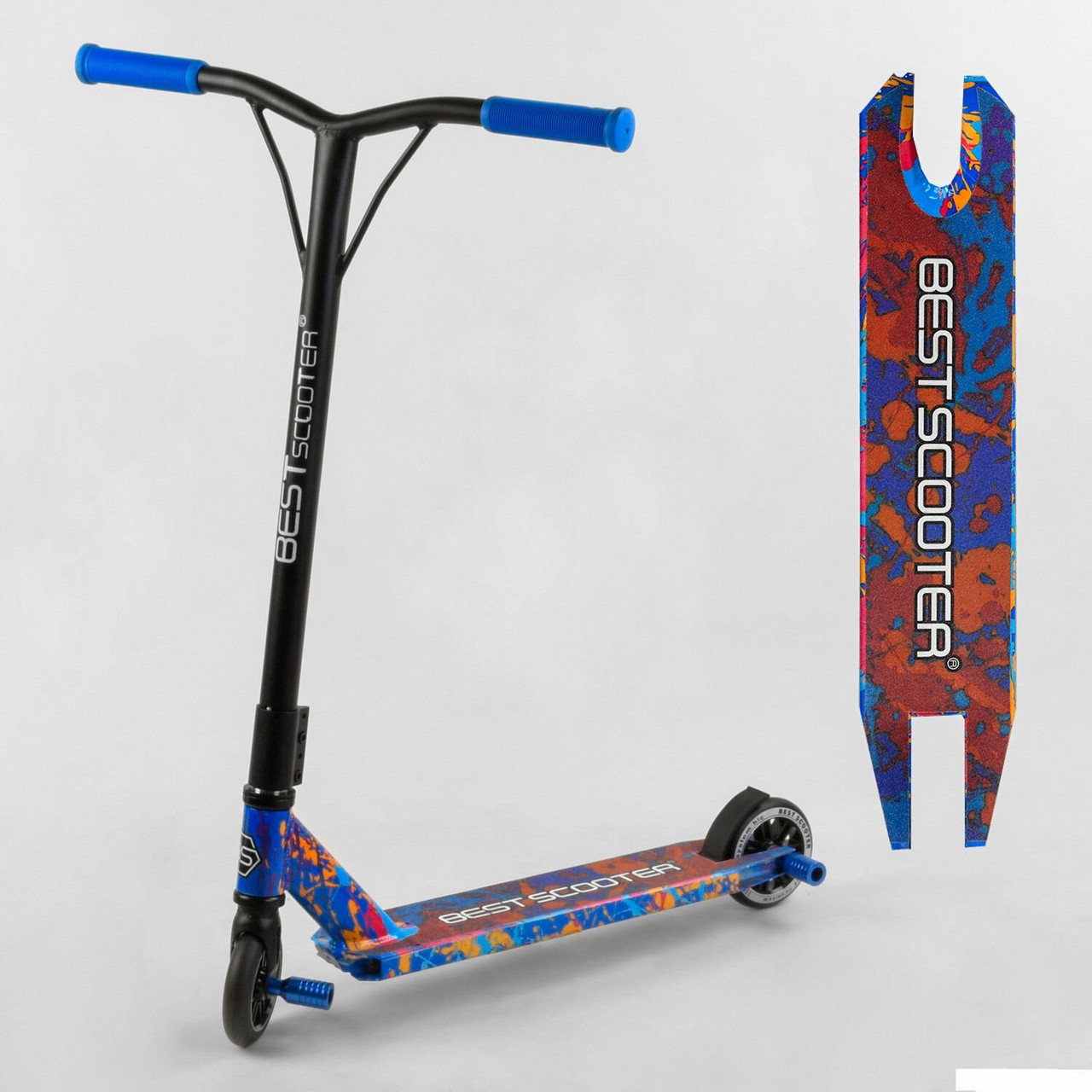 Самокат трюковий 7807 Best Scooter (1) HIC-система, ПЕГИ, алюм. диск і дека, колеса PU, d=110м, ширина руля