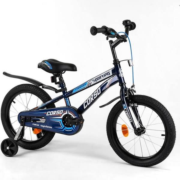 * Велосипед 2-колісний (16 дюймів) з додатковими колесами ТМ Corso Sporting арт. R-16515, фото 1