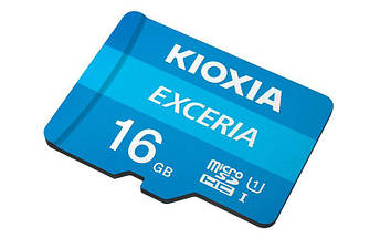 Картка пам'яті MicroSDHC 16 GB UHS-I Class 10 Kioxia Exceria R100MB/s + SD-адаптер (LMEX1L016GG2), фото 4