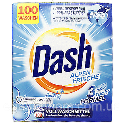 Порошок для прання альпійська свіжість Даш Dash alpen frische 6kg 2шт/ящ (Код: 00-00012346)