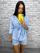 Стильний костюм Крістен у смужку піджак + шорти, фото 5