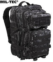 Рюкзак Mil-Tec тактический, черный камуфляж, 36л молли BACKPACK US ASSAULT LARGE (Германия)