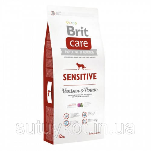 Brit Care Sensitive Venison & Potato Бріт Кеа корм для всіх порід собак з олениною та картоплею, 12 кг