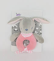 Брязкальце плюшеве "Кролик" рожеве Tulilo, 9123