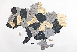 Дерев'яна карта України на стіну