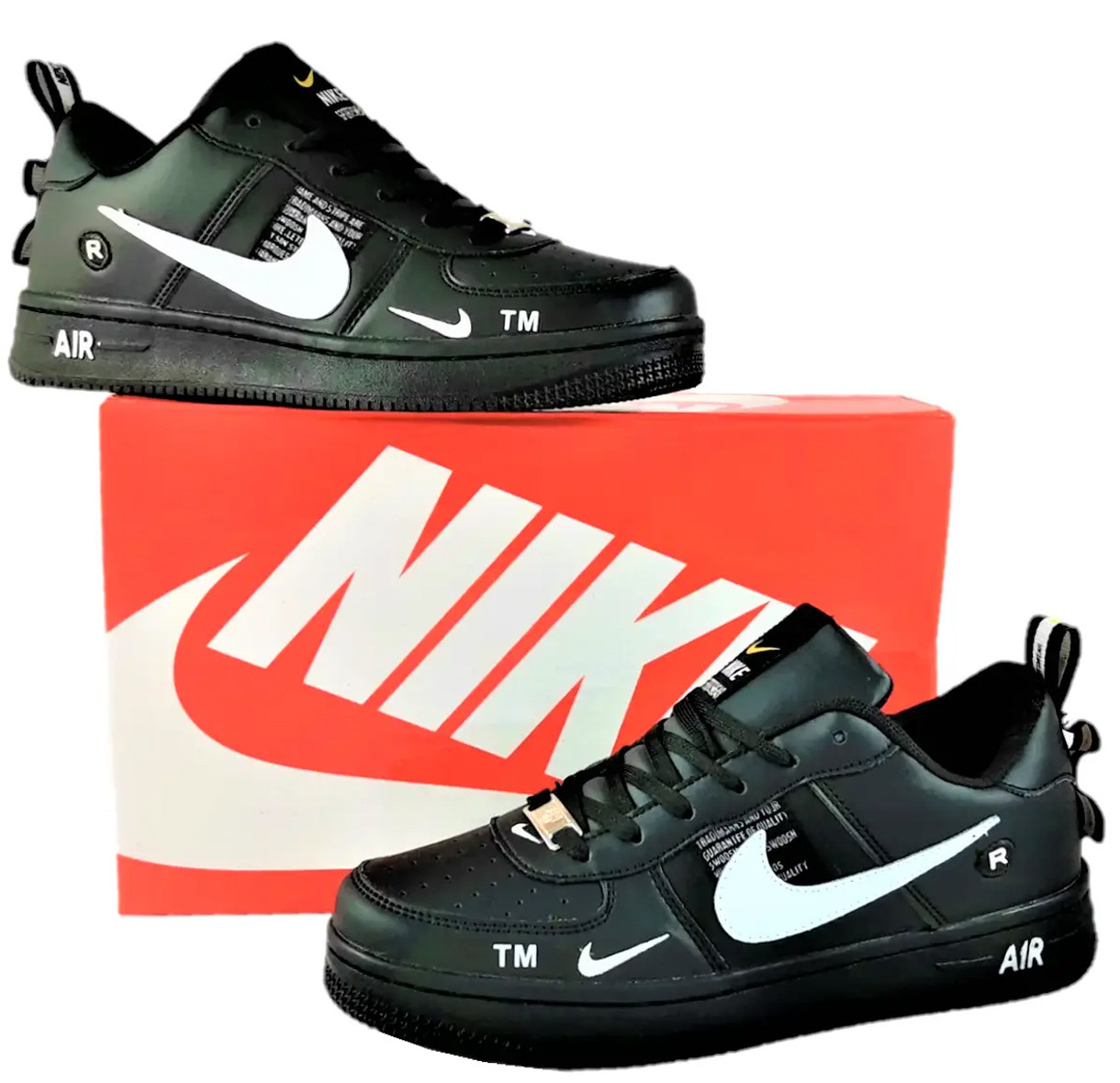 Кроссовки женские Nike Air Force чёрные, кеды Форсы Видео Обзор ...