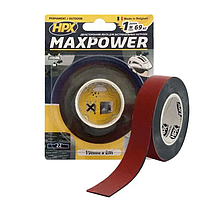 MAXPOWER OUTDOOR - 19мм х 2м - черная двусторонняя лента HPX (скотч) для экстремальных нагрузок