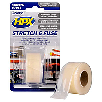 HPX Stretch&Fuse - 25мм х 3м, прозрачная силиконовая вулканизирующая лента для ремонта труб и электроизоляции