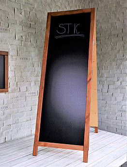 Штендер крейдяної рекламний переносний високий А-подібний мимохід для реклами дерев'яний