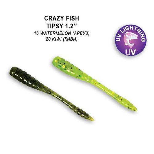 Силікон Crazy Fish Tipsy 1,2" 69-30-16/20-5 часник, фото 1
