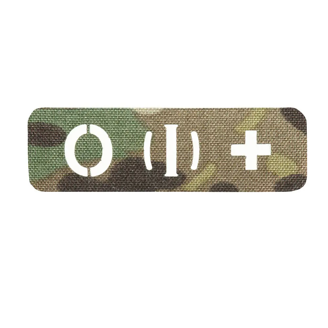 Нашивка група крові O (I) + наскрізна Laser Cut 25х80 Multicam
