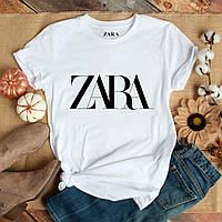 Женская футболка Zara Зара Белая