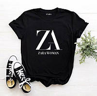 Женская футболка Zara Зара Чёрная
