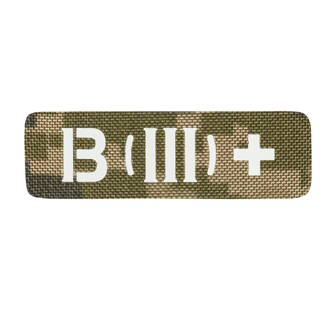 Нашивка група крові B (III) + наскрізна Laser Cut 25х80 MM14