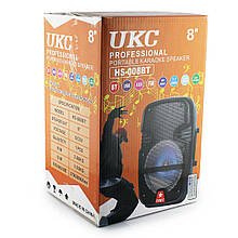 Портативна колонка UKC 8 / HS-008BT + 1 мікрофон 5v micro (1)