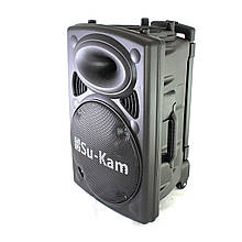 Портативна колонка Su-Kam BT 150D + 2 мікрофони 12v/220v (1)