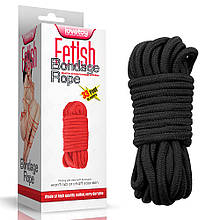 Мотузка для бондажа Fetish Bondage Rope Black