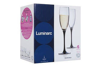 Набір келихів для шампанського Luminarc Domino 170 мл 6шт H8167