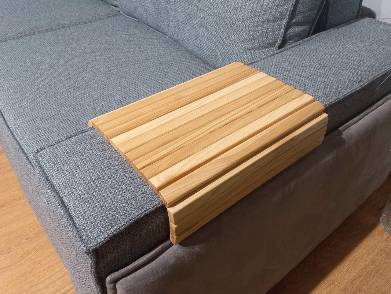 Дерев'яна накладка-підлокітник (400х400) прозорий лак