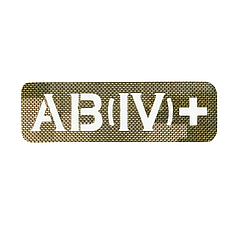 Нашивка група крові AB (IV) + наскрізна Laser Cut 25х80 MM14