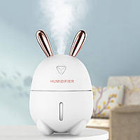 Зволожувач та нічник з LED-підсвіткою Зайчик 2в1 Humidifier, Білий / Ультразвуковий зволожувач повітря