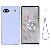 Google Pixel 6a чехол накладка СИЛИКОН КЕЙС Purple