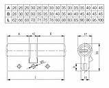 Циліндровий механізм Kale DBNEM 90mm (35*10*45T), фото 3