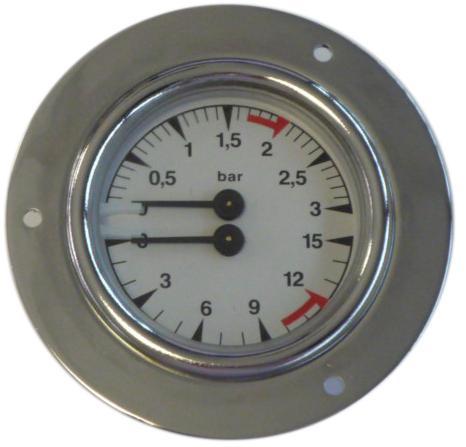 Манометр на дві шкали Ø60