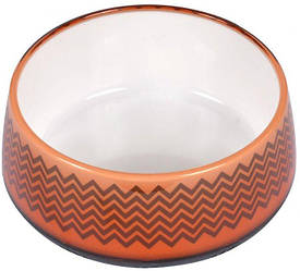 Миска для собак AnimAll Super (кругла з візерунком, помаранчева) 300мл