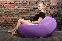 Фиолетовое Бескаркасное Кресло мешок груша XXL 130х160
