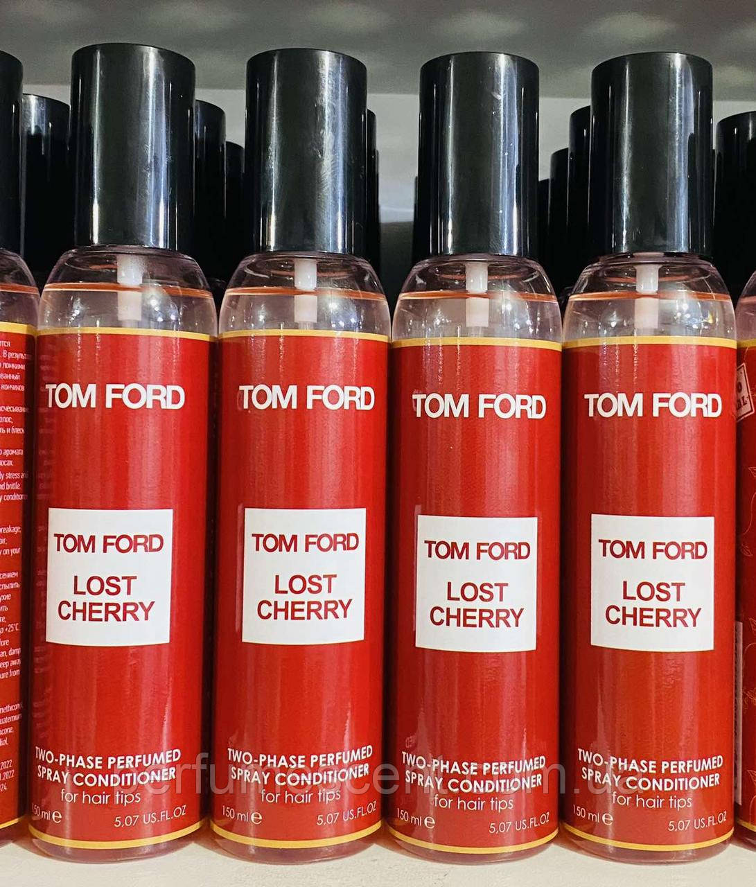 Двофазний парфумований спрей-кондиціонер для кінчиків волосся Tom Ford Lost Cherry 150ml, фото 1