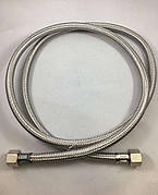 Шланг прямий металевий 3/8F-3/8F 150см