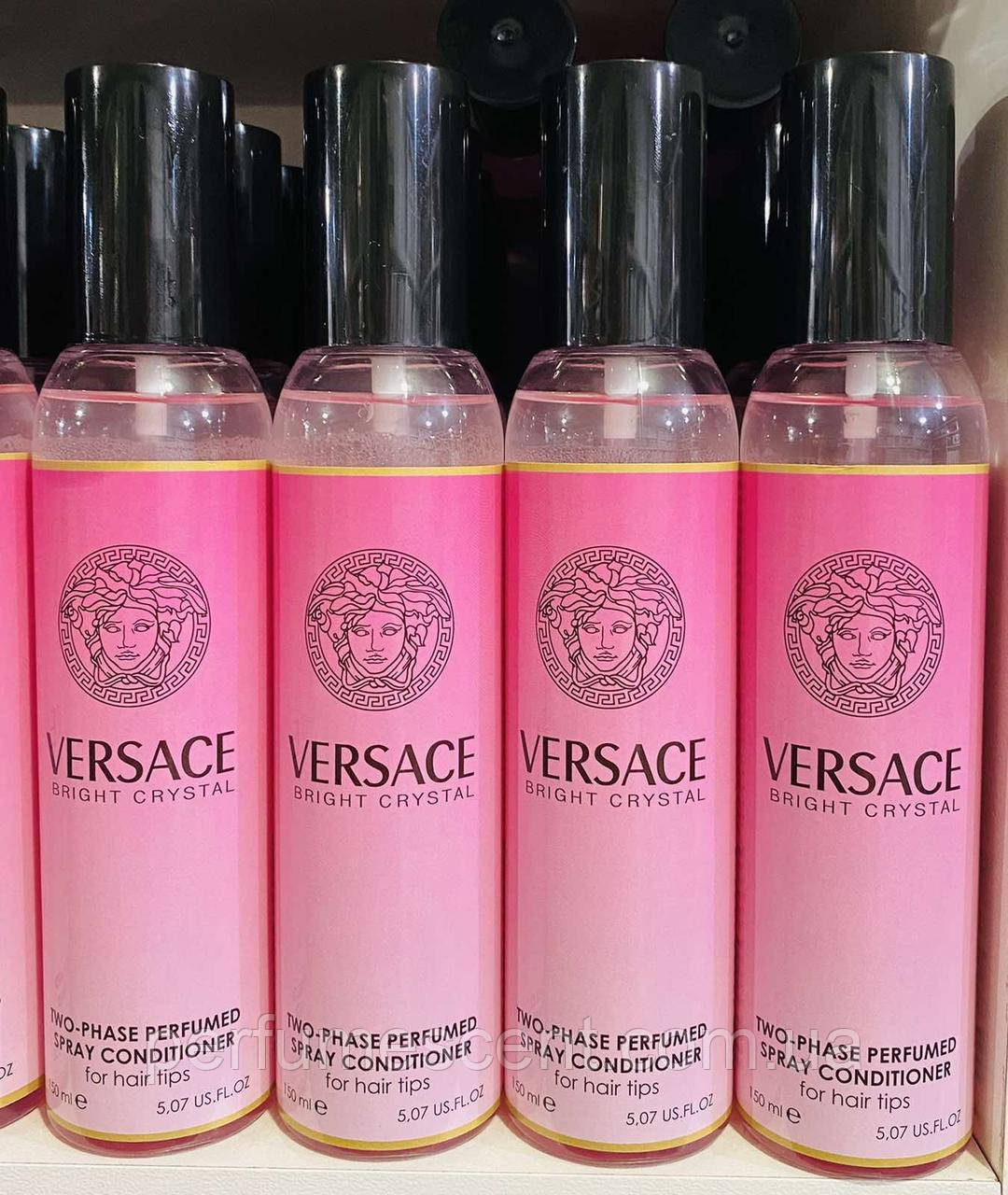 Двофазний парфумований спрей-кондиціонер для кінчиків волосся Versace Bright Crystal 150ml, фото 1