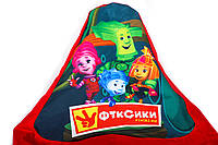 Красное детское Кресло груша мешок Фиксики 90х60 Paw Fiksiki