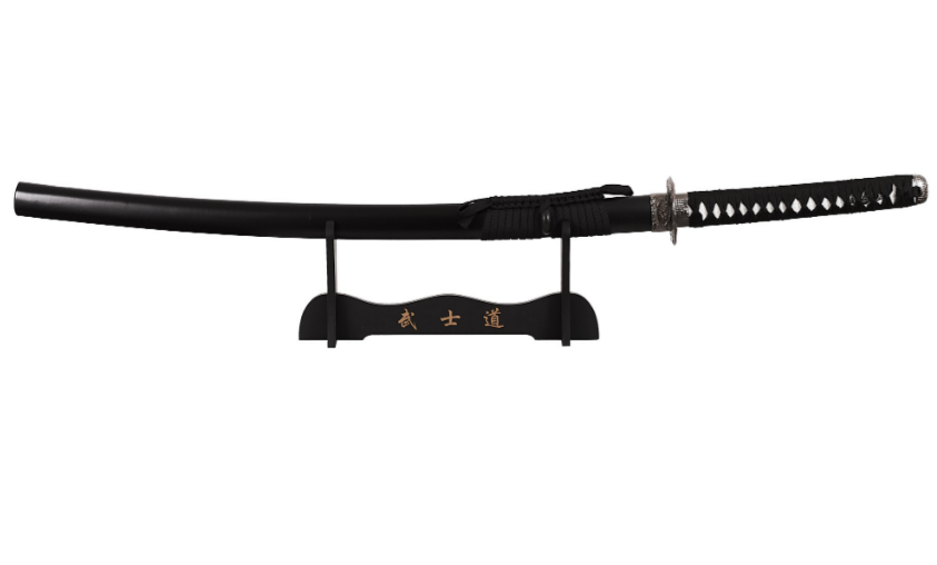 Самурайський меч мейо, японська катана самурай Katana шнурівка на колодці, підставка