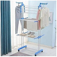 Многоярусная сушилка для белья вещей одежды Garment rack with wheels складная №R10828