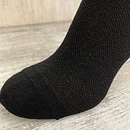 Чоловічі бавовняні середні шкарпетки сітка чорного кольору Krokus 39-42, фото 3