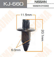 Пистон крепления решетки радиатора Nissan, Mitsubishi ОЕМ MR462748, 6682401G00