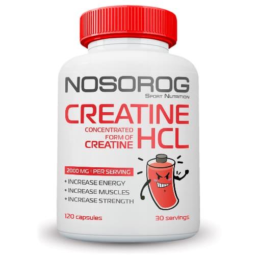 Креатин гідрохлорид у капсулах Nosorog Creatine HCl 40 serv. 120 caps