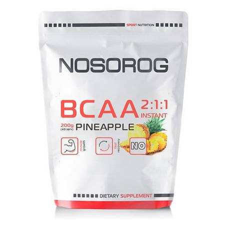 БЦАА Nosorog BCAA 2:1:1 (Pineapple) 200 g, фото 1