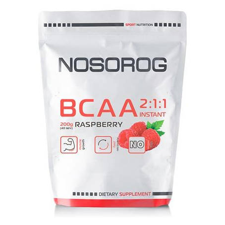БЦАА Nosorog BCAA 2:1:1 (Raspberry) 200 g, фото 1