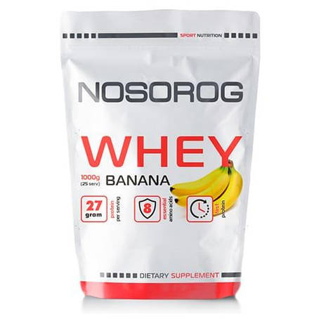 Сироватковий протеїн Nosorog Whey (Banana) 1 kg, фото 2