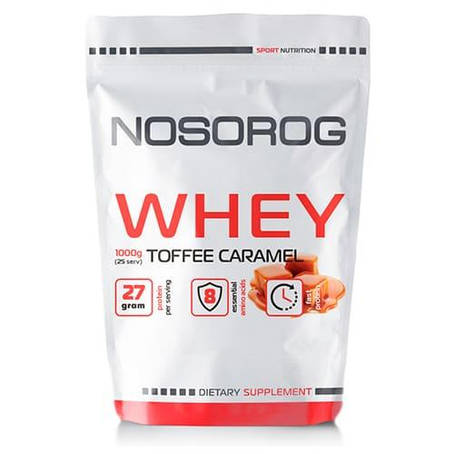 Сироватковий протеїн Nosorog Whey (Toffee Caramel) 1 kg, фото 1