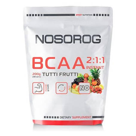 БЦАА Nosorog BCAA 2:1:1 (Tutti Frutti) 200 g, фото 1