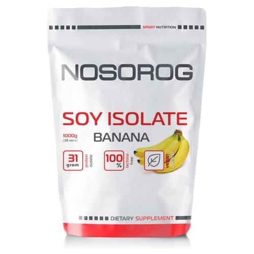 Соєвий протеїн ізолят Nosorog Soy Isolate Protein (Banana) 1 kg